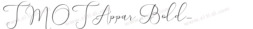 TMOTAppar Bold字体转换